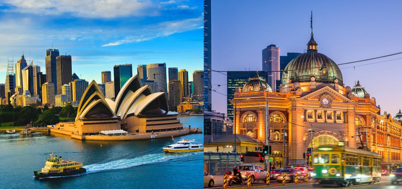 Sydney and melbourne