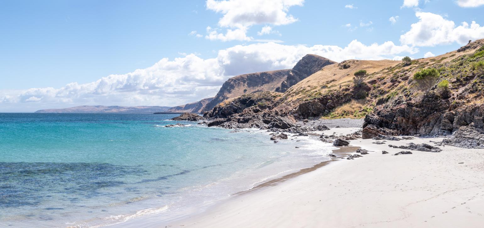 beach sand and water hills south australia peninsula
