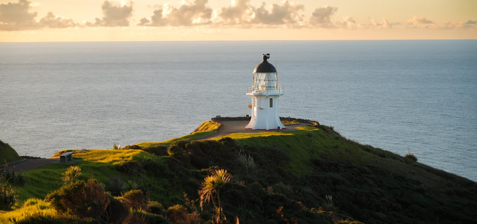 lighthouse on a cape point