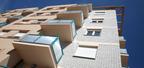 vertical view skyward building