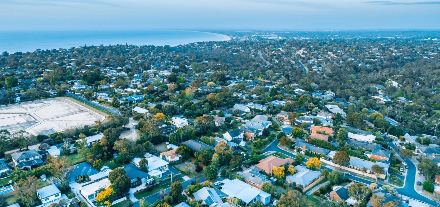 aerial view of Frankston area Melbourne
