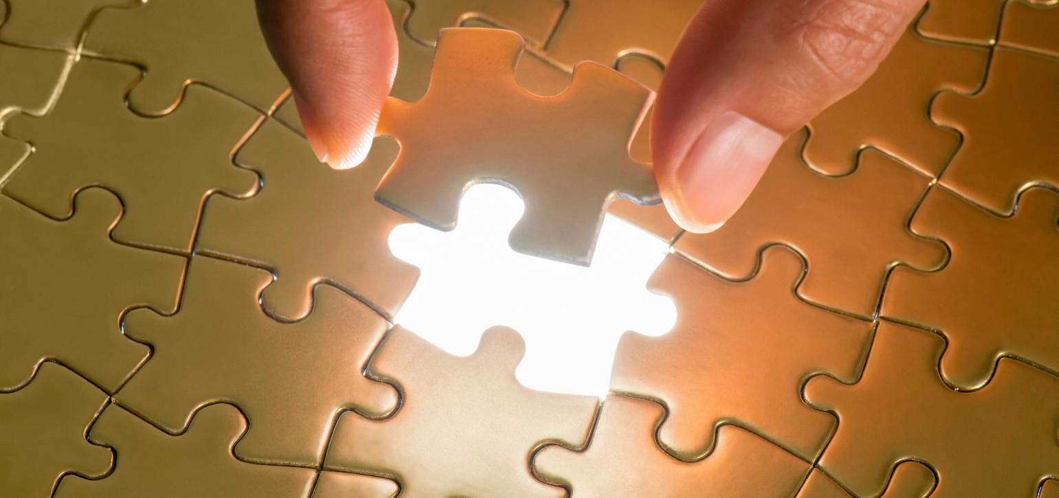 puzzle piece missing with glow