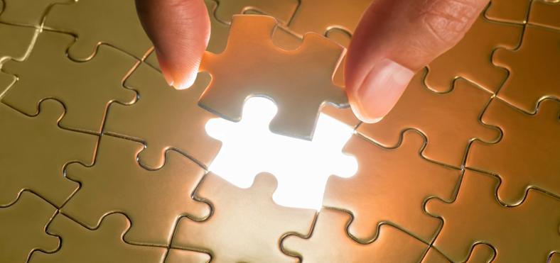 puzzle piece missing with glow