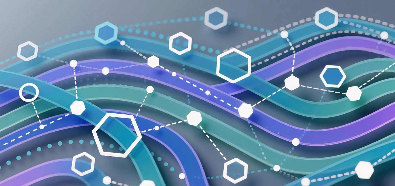 data graphic with swirling roadway lines