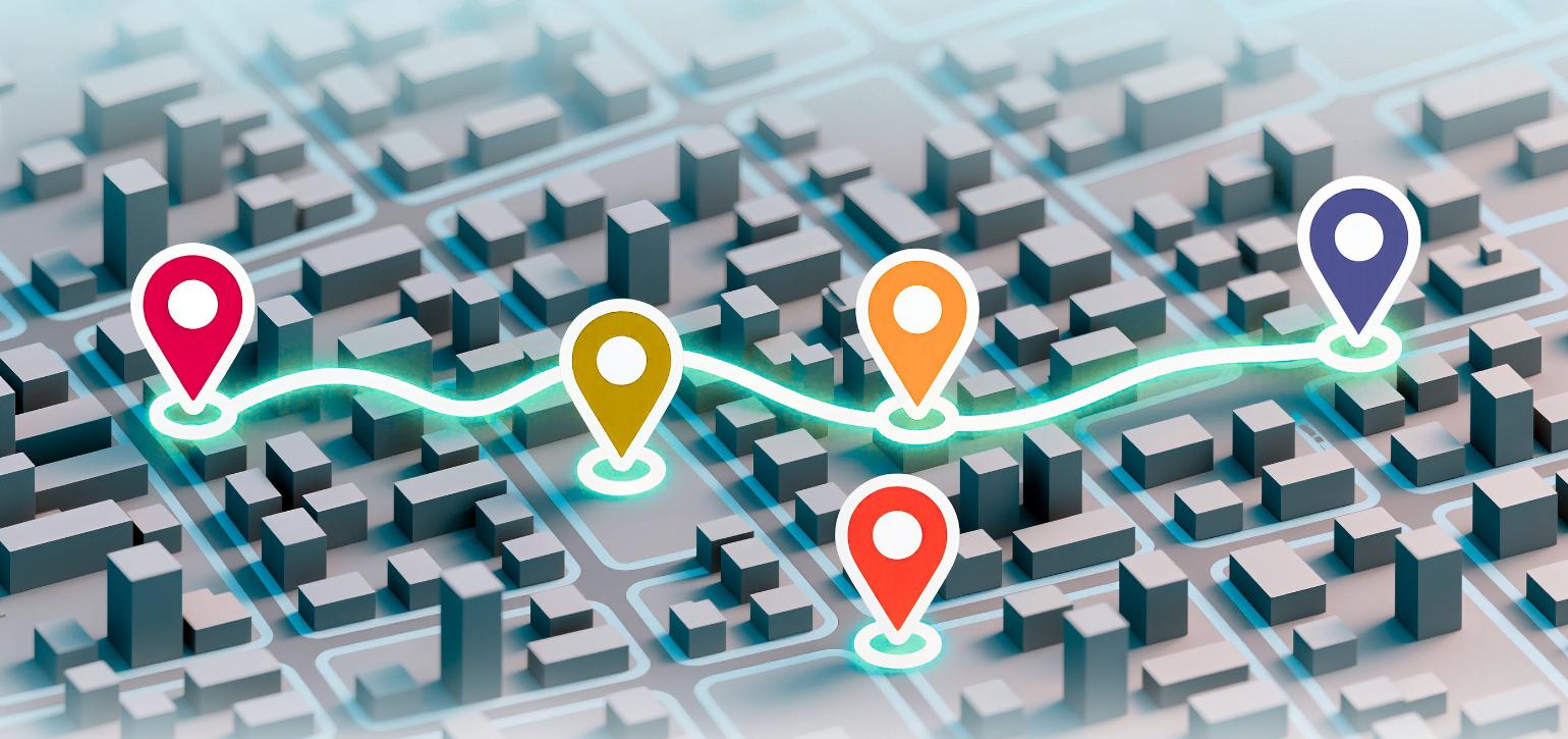 map points on a 3D map