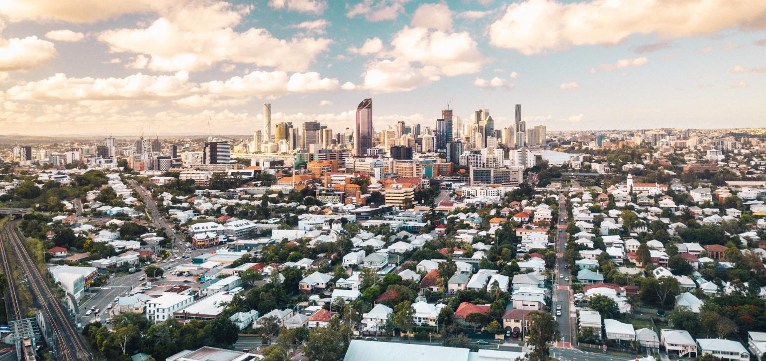 Queensland aerial view of CBD