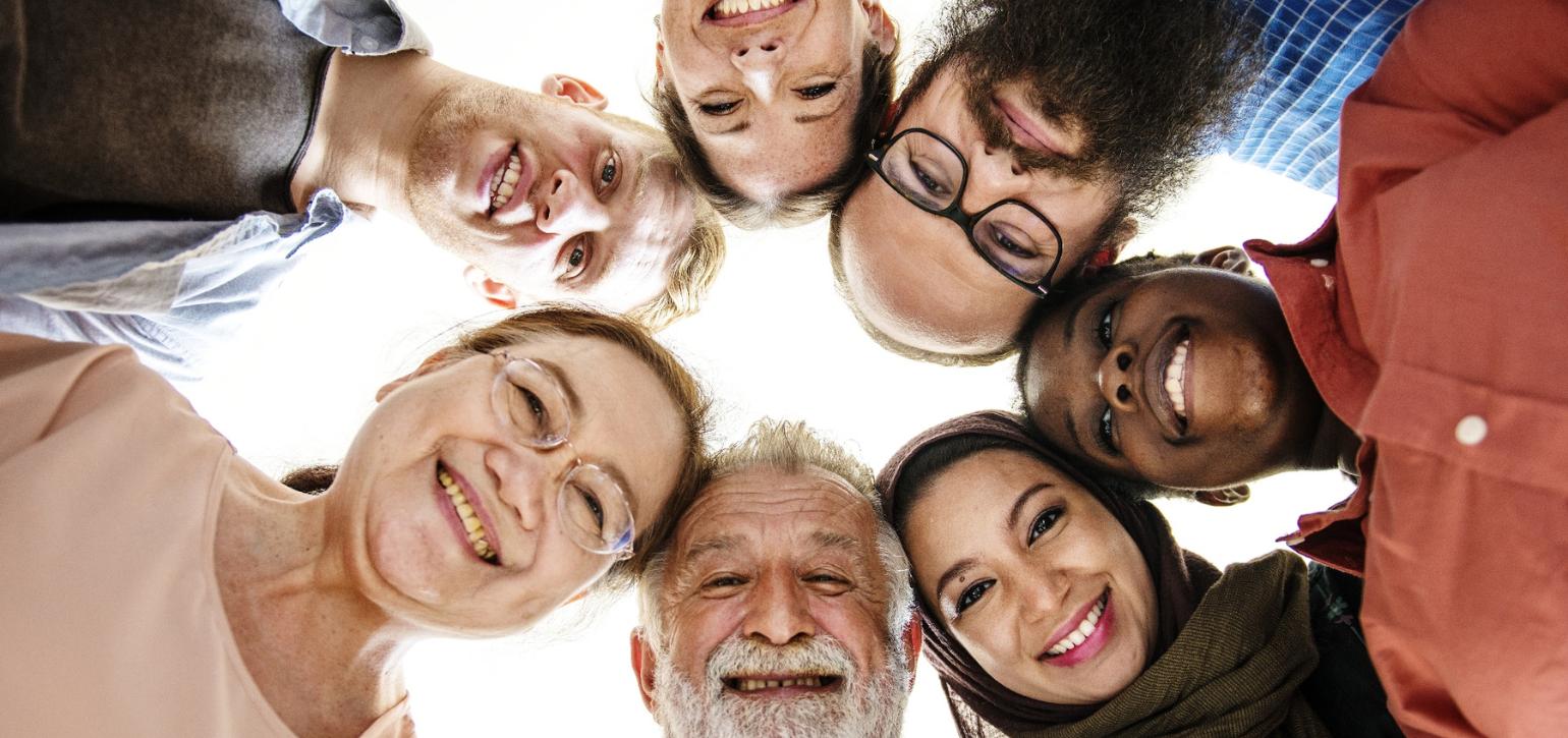 faces grouped smiling downward