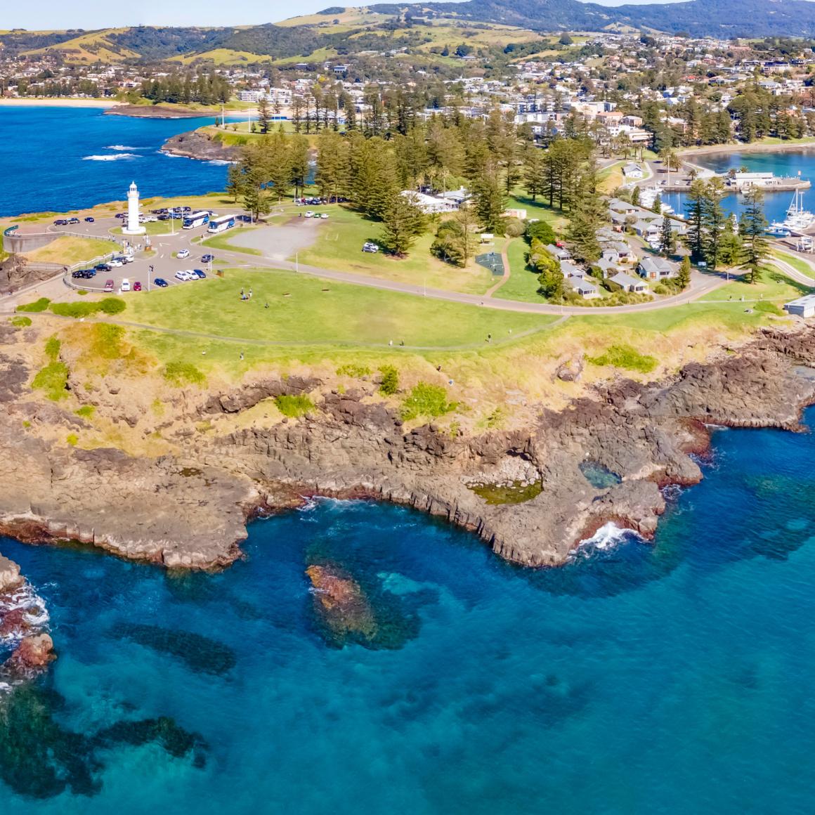 Kiama aerial view of coastline