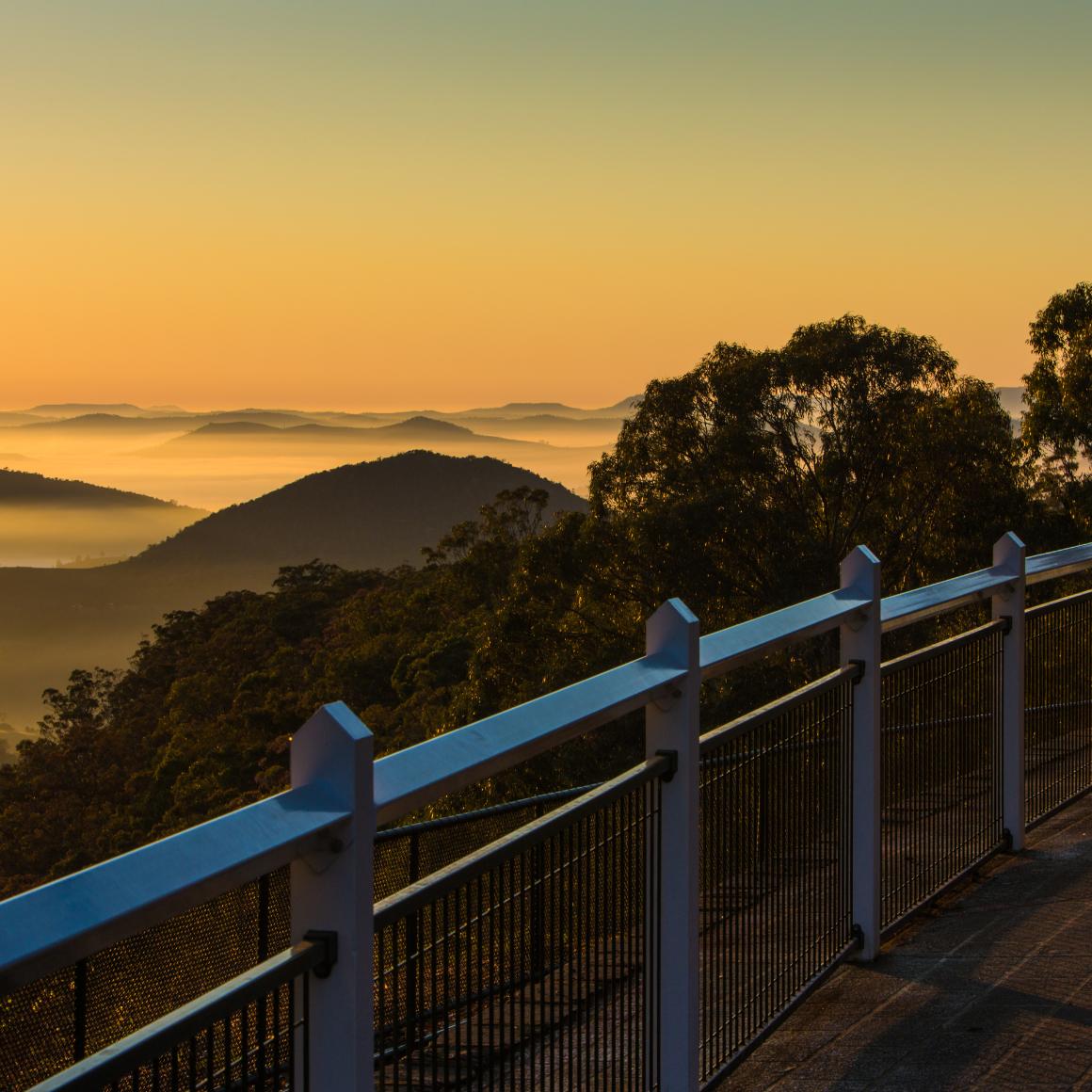 coastal pathway at sunset