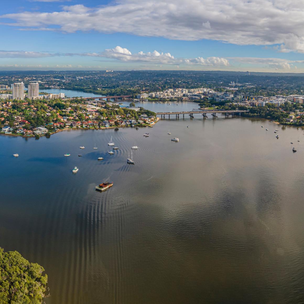 aerial view inner west sydney