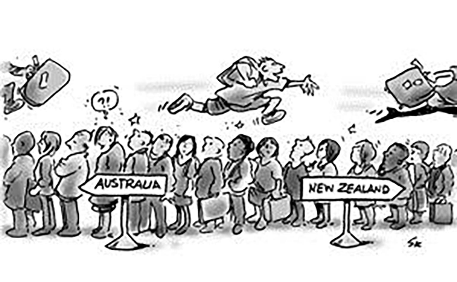 Do many Australians move to New Zealand?