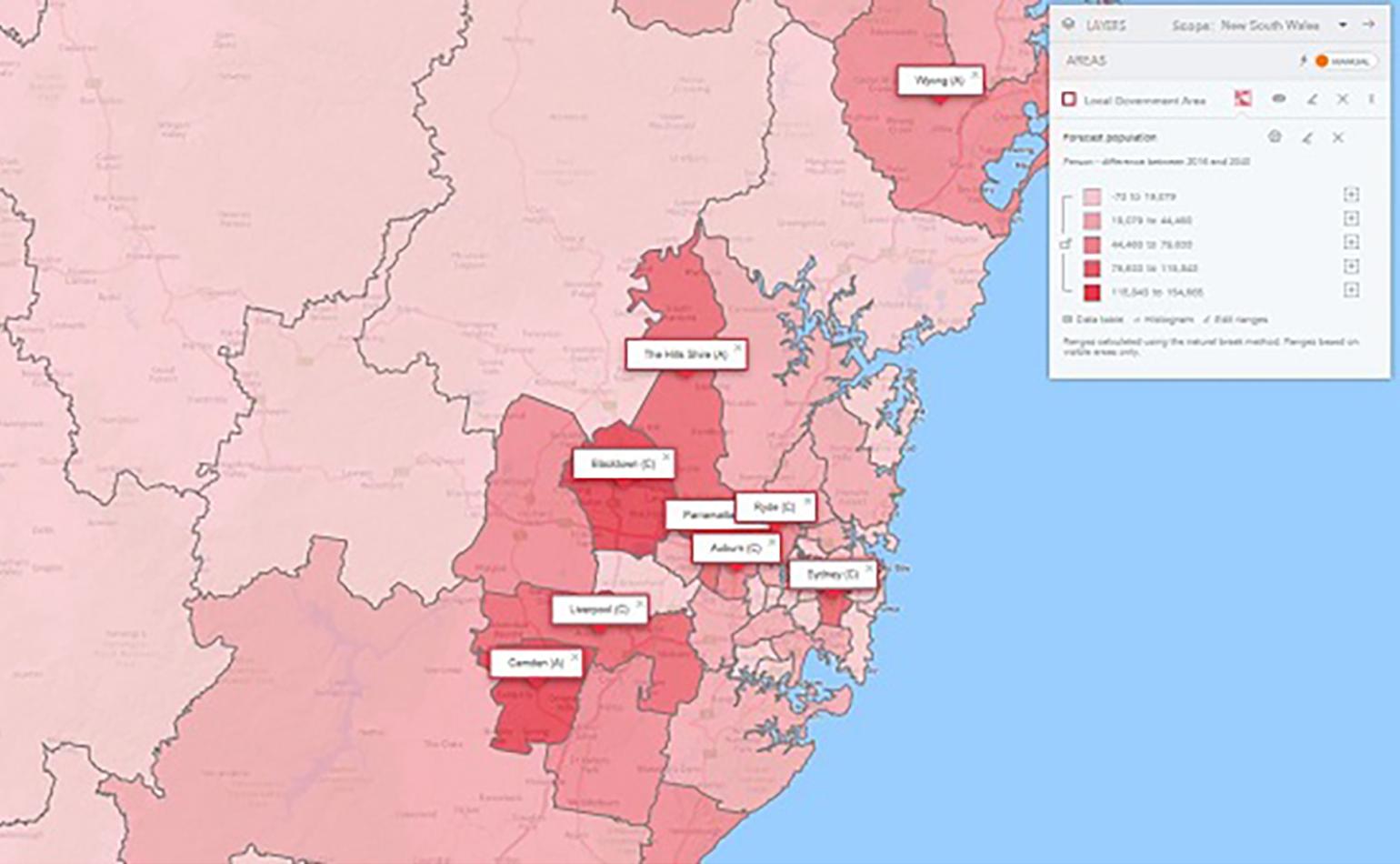 Forecasting the future of NSW: Inner city population rises as Sydney builds upwards