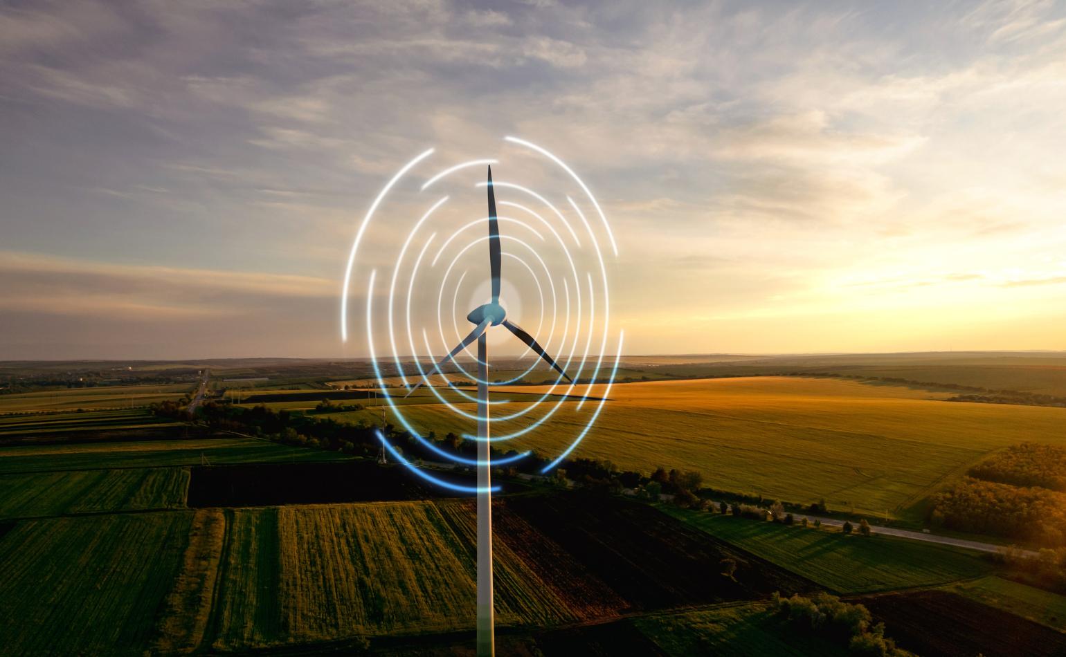 Wind turbine illustrating renewable energy and Australias path to net zero