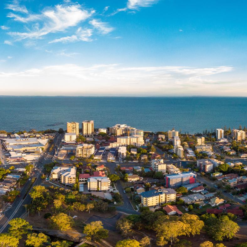 View of the jetty at Suttons Beach Redcliffe